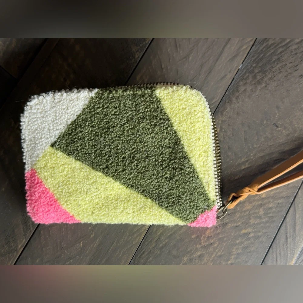 Universal thread zip Colorful‎ Geometric wallet with Zipper Pull